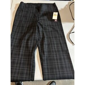 Gloria Vanderbilt Womens Dress Pants Size 6 Black Polyester‎ Checkered Straight